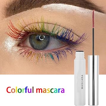 Brown Waterproof Mascara - 4D Fiber Colorful Eyelash Mascara Dark Brown - Extra Long Thick & Voluminous Lengthening Lash - Long-Lasting No Smudge Silk Fiber Thick Mascara for Eye Makeup