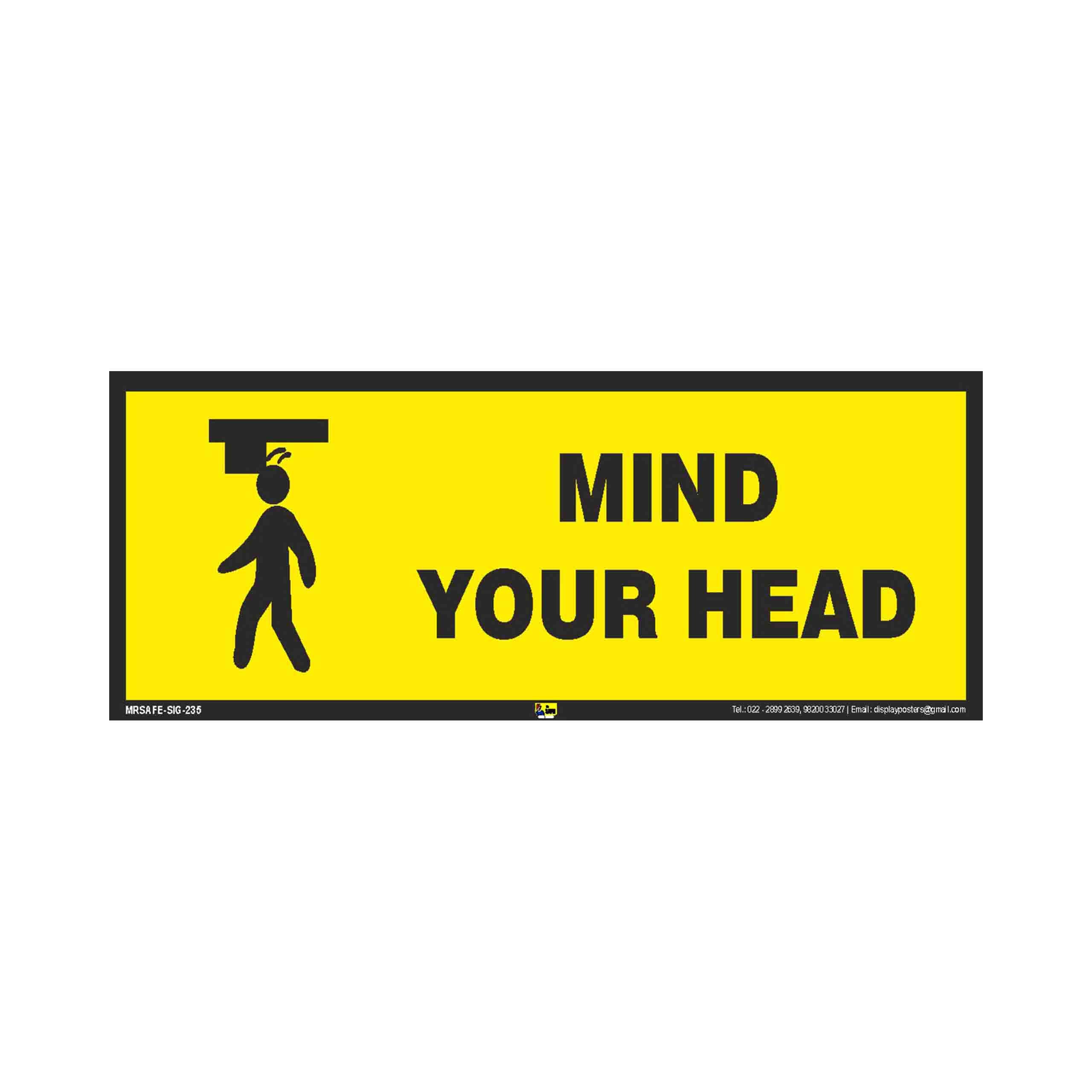 Mr. Safe Mind your Head Sign PVC Sticker 12 Inch X 4 Inch (B07BT77TPC) Amazon Price History, Amazon Price Tracker