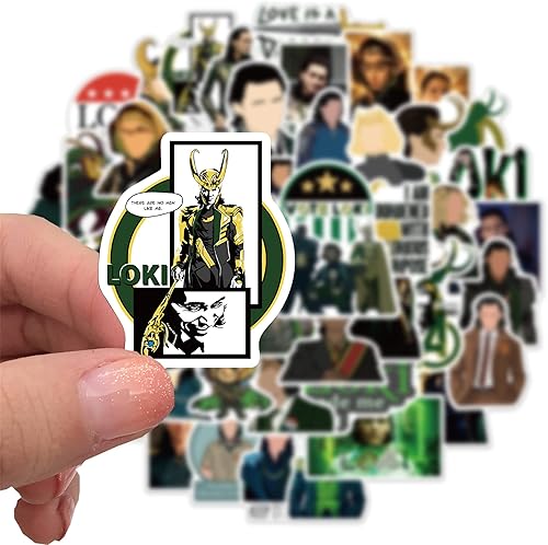 Miniatura 5 de Loki - Calcomanías de Dios de las travesuras, calcomanías de Tom Hiddleston, 100 unidades, impermeables, calcomanías de equipaje, calcomanías de