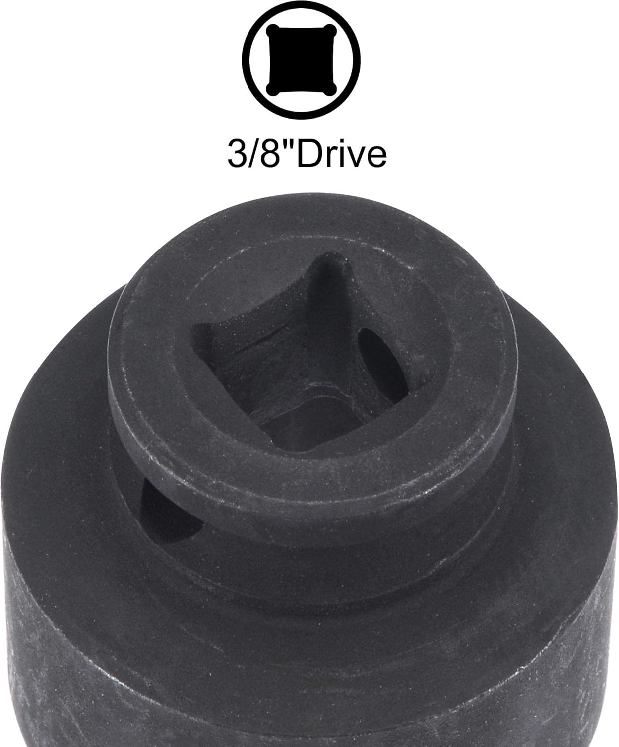 uxcell 3/8" Drive by 24mm 6-Point Impact Shallow Socket, CR-MO Metric Sizes 2 Pcs