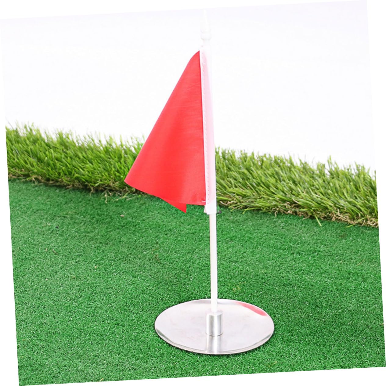 Toddmomy 2sets Reusable Golf Cup Flag Practice Putting Aid for Home Office and Travel for Golf Enthusiasts Continuous Return Feature for Skill Improvement