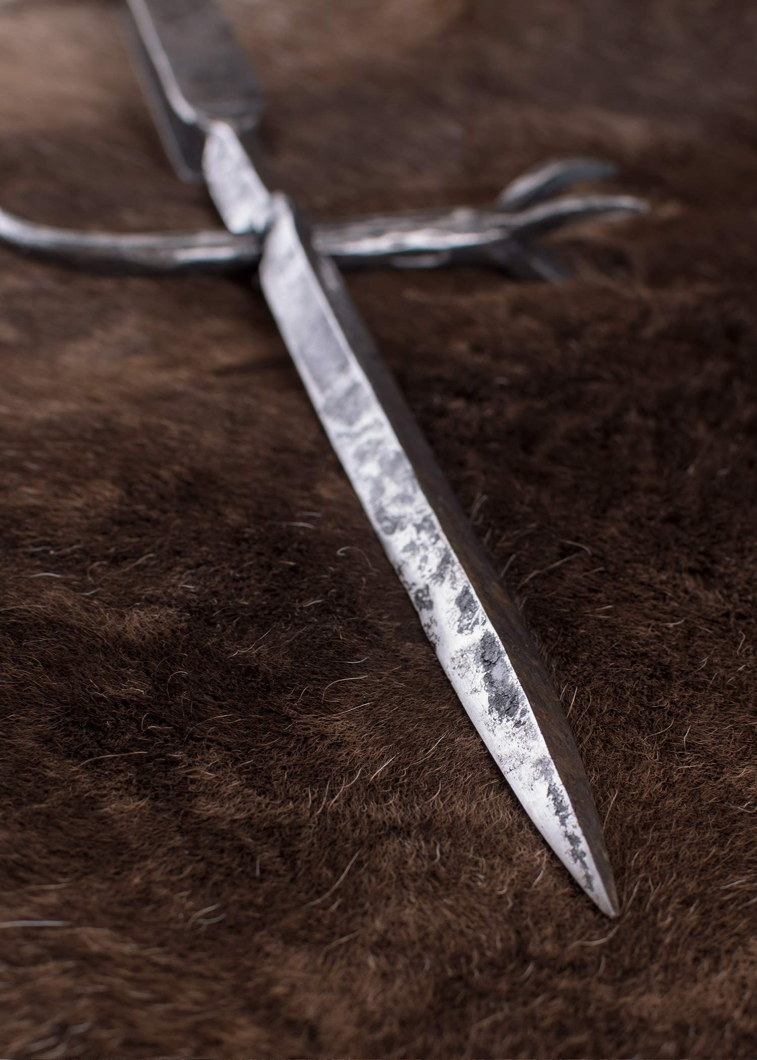 Ulfberth Luzerner Hammer, geschmiedet aus Stahl für Erwachsene - Lanzenspitze Helebarden ohne Schaft für Mittelalter und Reenactment