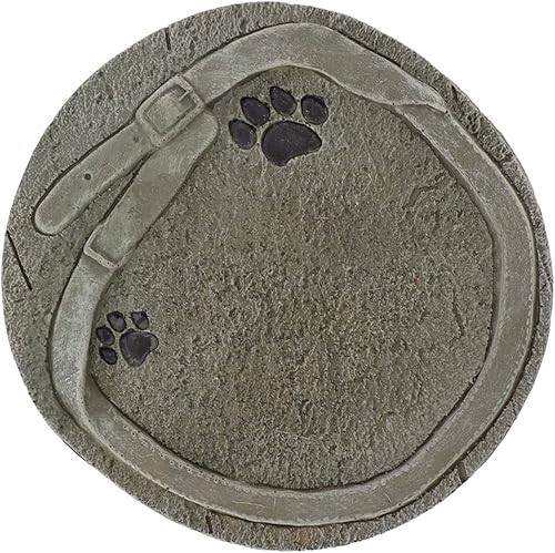 TOPINCN Pet Memorial Stone Tombstone Kitty Dog Monument Crafts Garden Ornament with Headstone Personality Decoration Grave Marker Belt for Paw Print