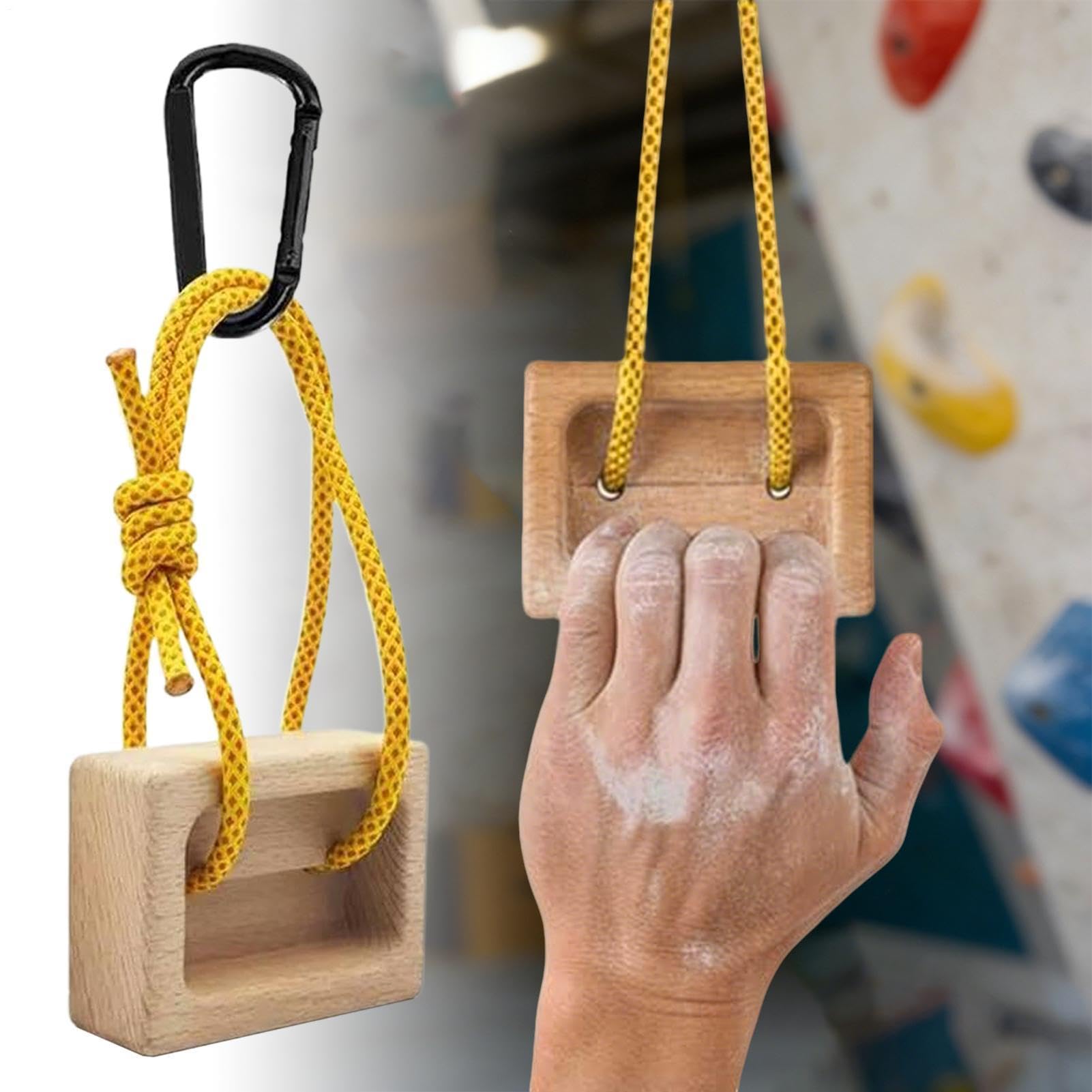 Genérico Tabla de suspensión portátil para Escalada Tabla de suspensión para Escalada Entrenador de diapasón para Fortalecer el Agarre de la Mano, Regalo para escaladores