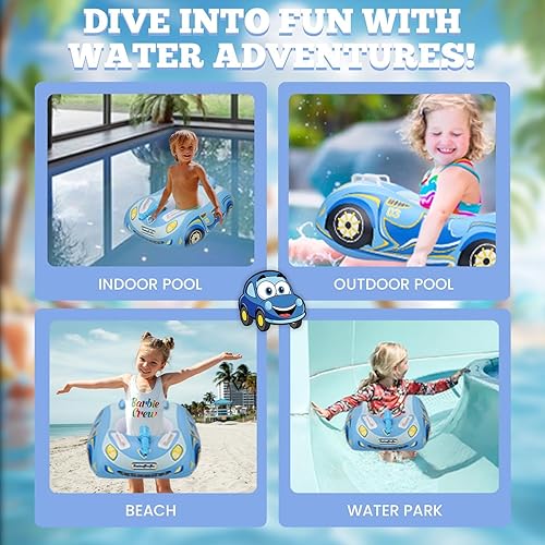 Miniatura 5 de Flotador de piscina para niños pequeños con pistola de agua, flotadores de piscina para bebés, flotadores de piscina para niños pequeños de 1 a 3