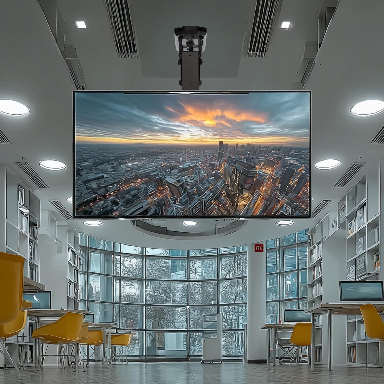 Maclean MC-880 Supporto Elettronico per TV da Soffitto Pareti Inclinate Max 35 Kg