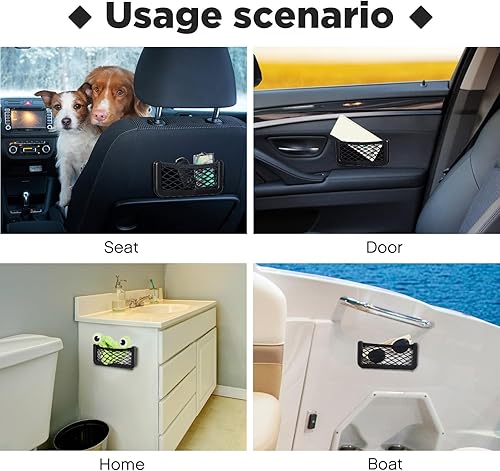 Miniatura 13 de Almacenamiento para el vehículo o la autocaravana, estructura de plástico ABS, malla para organizar el automóvil, bolsa de red, soporte, bolsillo