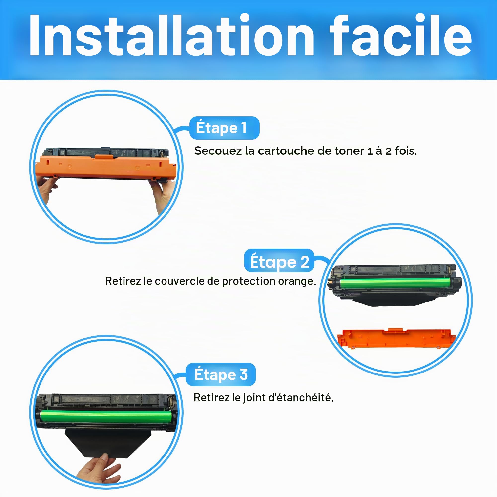 LCL W2120A Noir Cartouche de Toner Compatible pour HP 212A W2120A Remplacement pour HP Color LaserJet Enterprise M554 M554dn M555dn M555x MFP M578 M578f M578dn M578c M578z Imprimante (1-Pack)