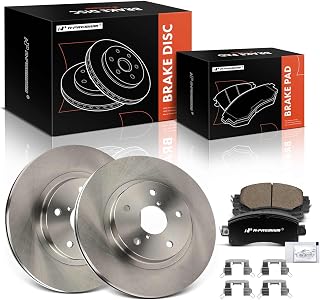 A-Premium 10.91 In (277mm) Front Vented Brake Rotors and Ceramic Pads Kit