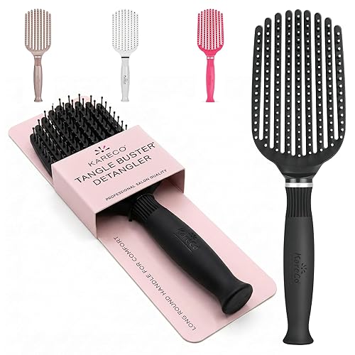 Cepillo Tangle Buster, desenredante para todo tipo de cabello, color negro