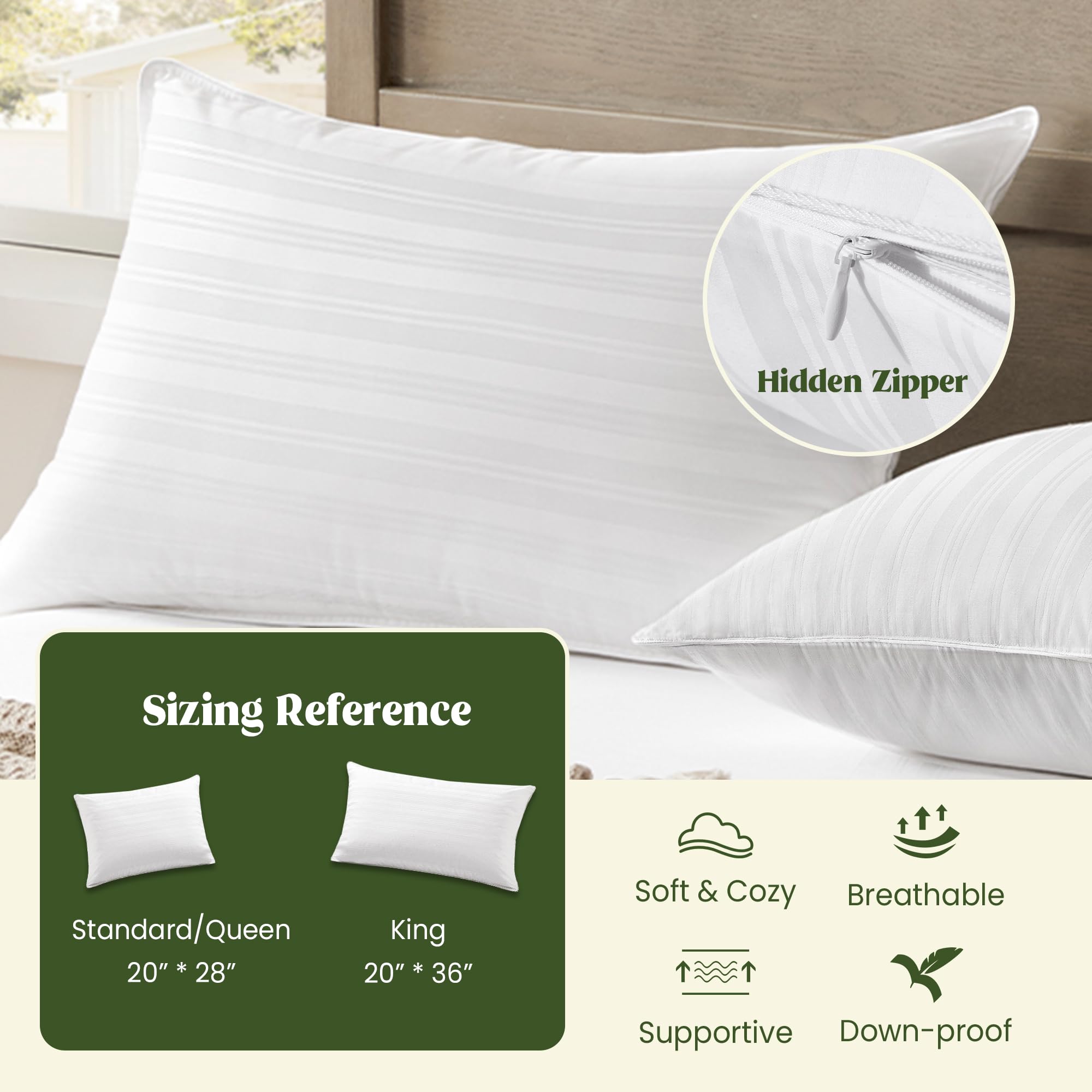 Almohada Tipo Cojín De Pluma Y Plumón De Mash