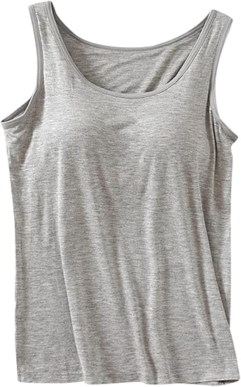 Tank Tops with Built In Bras Padded Plus Size Summer Basic Camisole Yoga Bra Tanks Tops Racerback Workout Shirts
