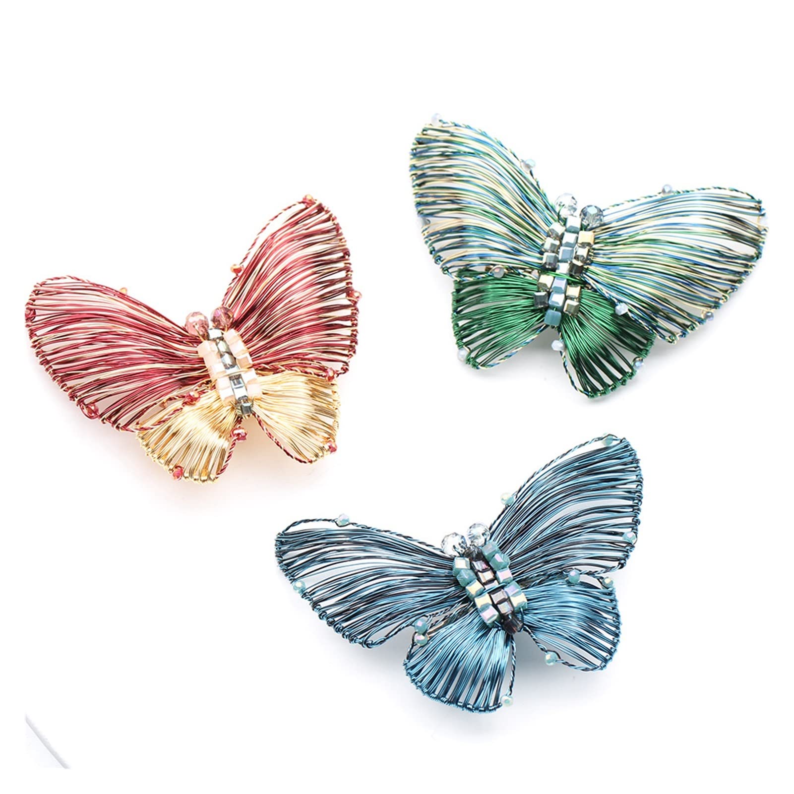 Kupfer Broschen Handgemachte Schmetterling Broschen Pullover Revers Pins Für Frauen Mädchen Zarte Temperament Schmuck