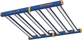 ECOHOM 500W LED Grow Light, Full Spectrum Dimmable Daisy Chain, Pro Bar Style for 4x4ft Grow Tent, Foldable & Hanging Growing Lamp for Indoor Plants Seedlings, Veg and Bloom