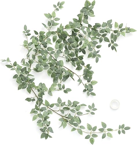 Ling's moment Guirnalda de hojas verdes rosas artificiales para bricolaje, mesa de boda, letrero de bienvenida, centros de mesa, anillo de vela,