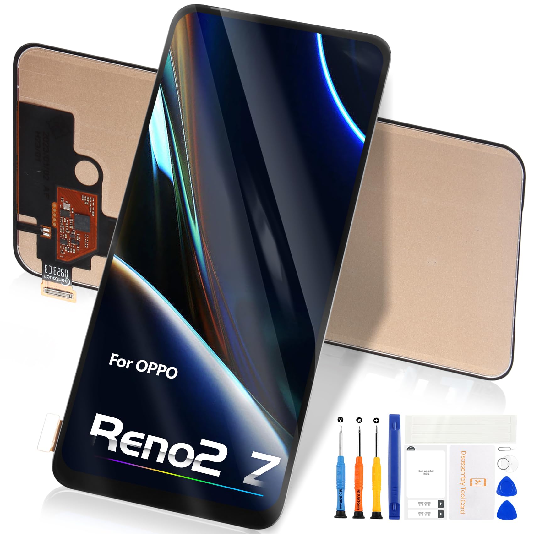 Atwist Schermo per Oppo Reno2 Z / Reno2 F / K3 LCD - per Oppo Reno 2 Z LCD Display Touch Screen PCKM70 PCKM00 Digitalizzatore Vetro Sensor Pannello Full Assemblaggio Riparazione Kit
