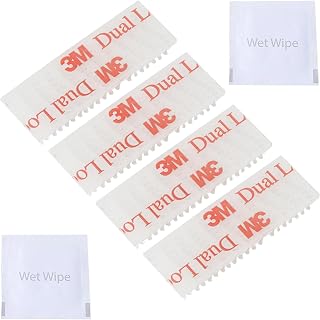 Tangyinrd EZ Pass/IPass/IZoom/SunPass Dual Lock Adhesive Strips 4 PCS (2 Sets), EZ Pass/I-Pass/Toll Tag Tape Mounting kit,Peel and Stick Adhesive Strips Dual Lock Tape