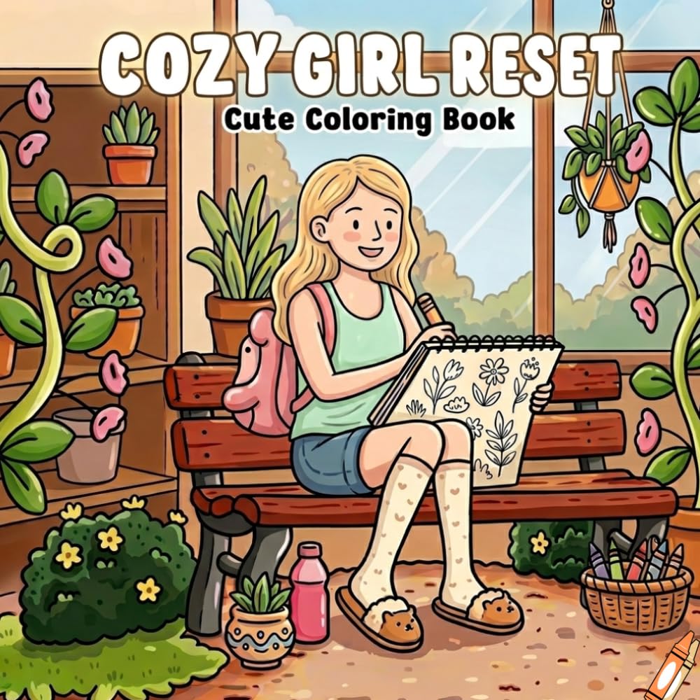 Cozy Girl Reset Coloring Book: A Cute and Cozy Bold and Easy Coloring Book with Simple Designs for Soft Life Reset, Mental Clarity, and Calm, Stress-Free Moments