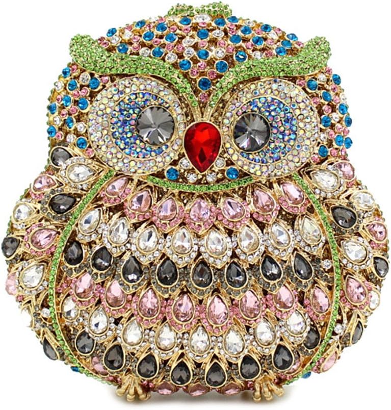 Women's Evening Handbags Luxury Rhinestone Owl Evening Clutches Bags Party Purse