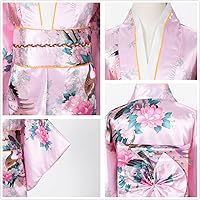 Vista 4 de Vestido tradicional japonés tipo kimono para niñas y niñas