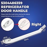 Vista 6 de Romalon 5304486359 Manija de puerta de refrigerador reemplazar 5304506469 5304504507 5304497105 AP6036330 Manija de puerta lateral derecha