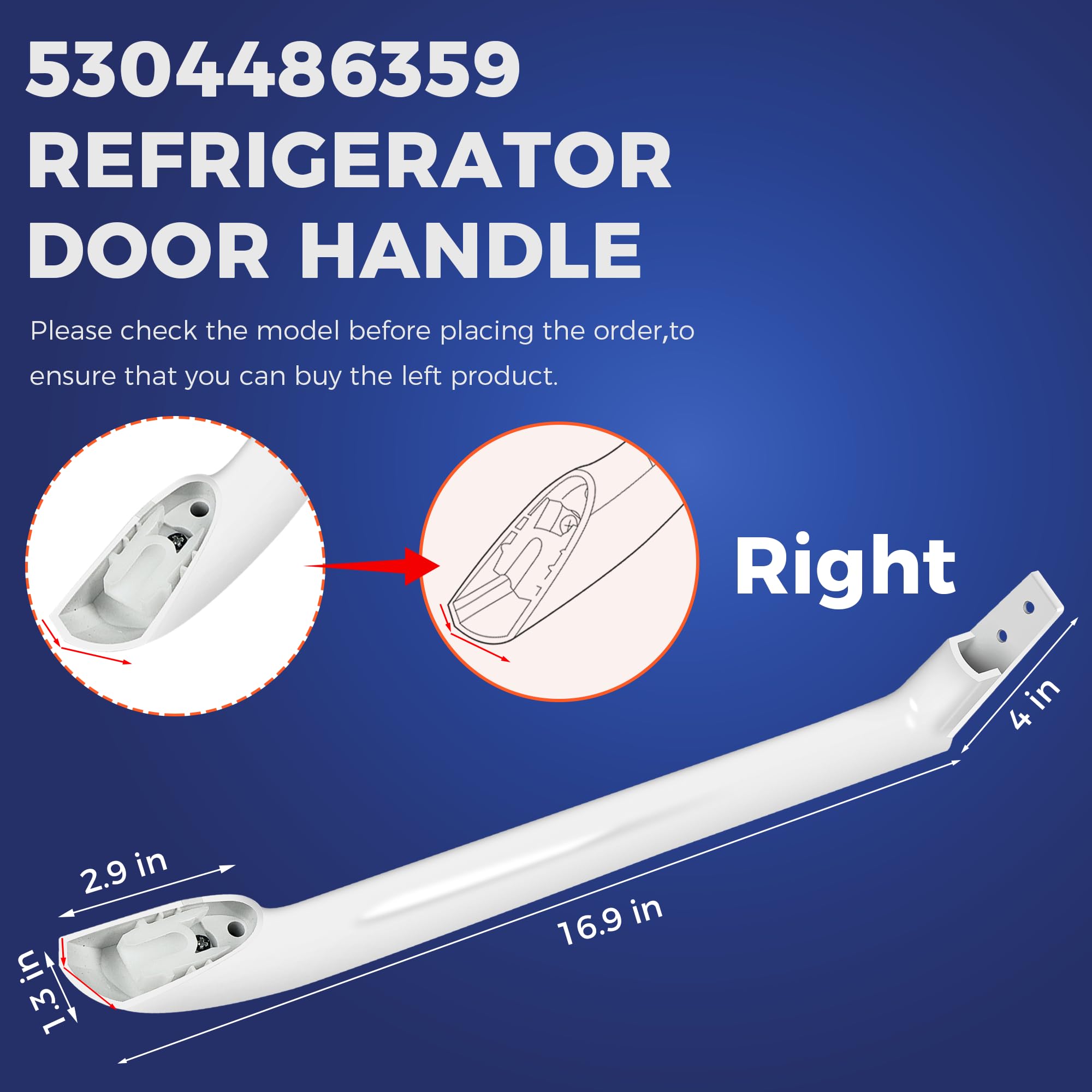 Amazon.com: Romalon 5304486359 Refrigerator Door Handle Replace