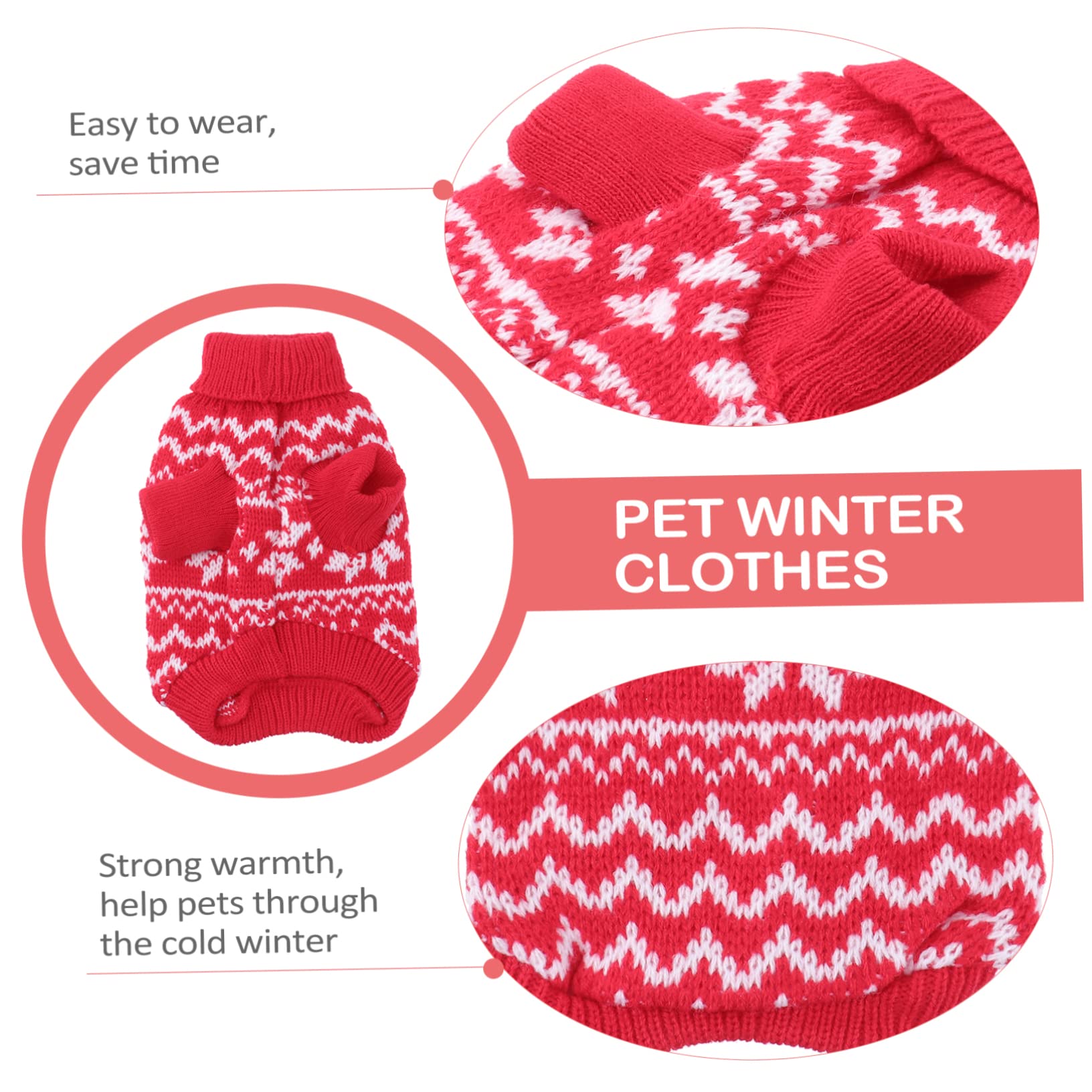 Amosfun 3st Hundepullover Weihnachtshaustier Weihnachtspullover Für Hunde Weihnachtsfeier Katzenkostü Hunde-Weihnachts-Outfit Hundeweihnachtspullover Halloween Winterkleidung