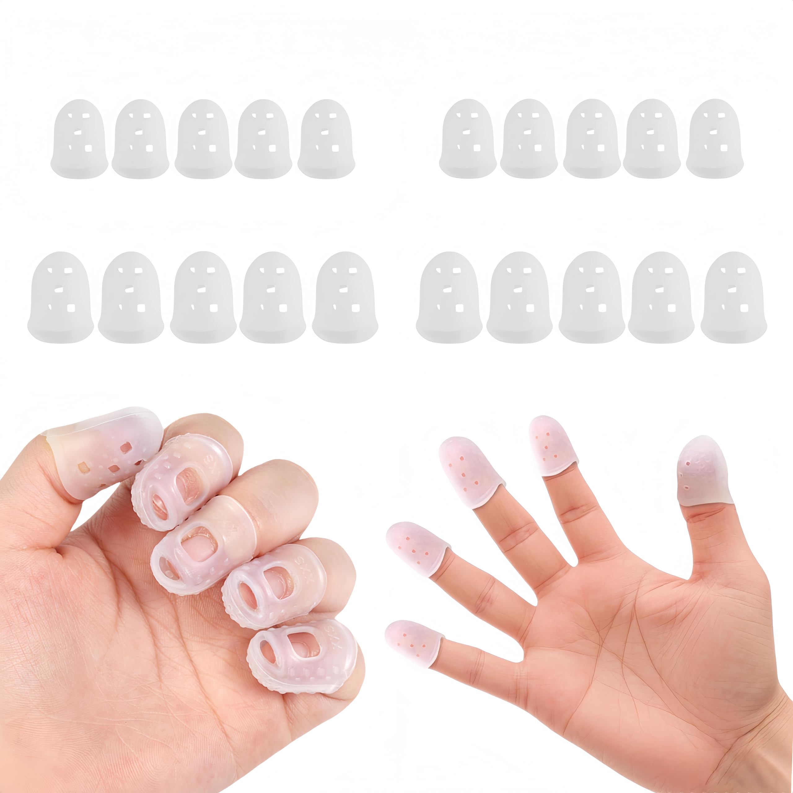 Mulimot - Tratamiento para morderse las uñas para niños, funda protectora de silicona, 20 unidades, dos tamaños, anti-succión física, ayuda a niños y adultos a dejar de morderse las uñas (2-12 años) (XS-S)