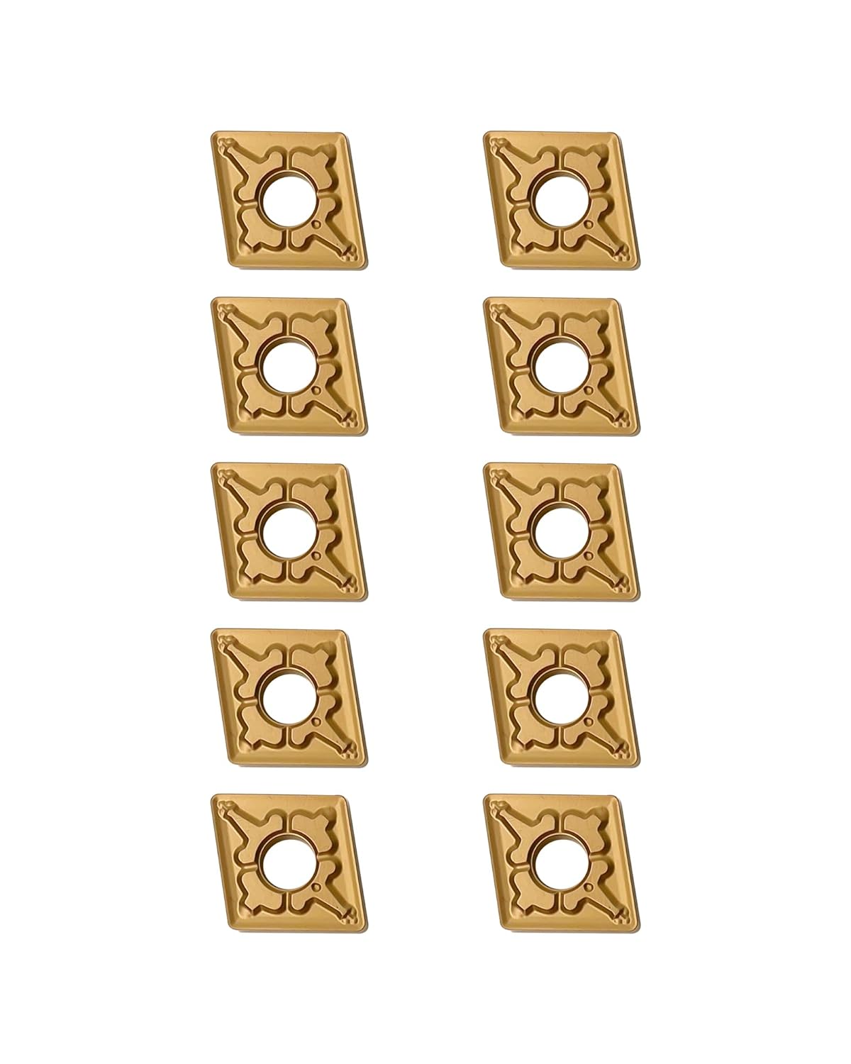 Carbide Turning Inserts CNMG431 CNMG120404-TM, CVD Coated Turning Inserts for Steel Cutting, Negative Chip-Breaker CNC Inserts for Lathe Turning Tool Holder, 10Pcs