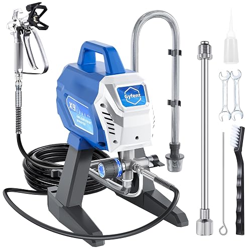 Gyfent x9 Airless Paint Sprayer, 650W 3000 Psi, 0.39 Gpm | Adjustable Pressure & Motor Speed, Low Overspray, For Indoor/Outdoor Painting, 25 Ft Hose, 11.8 In Extension Rod