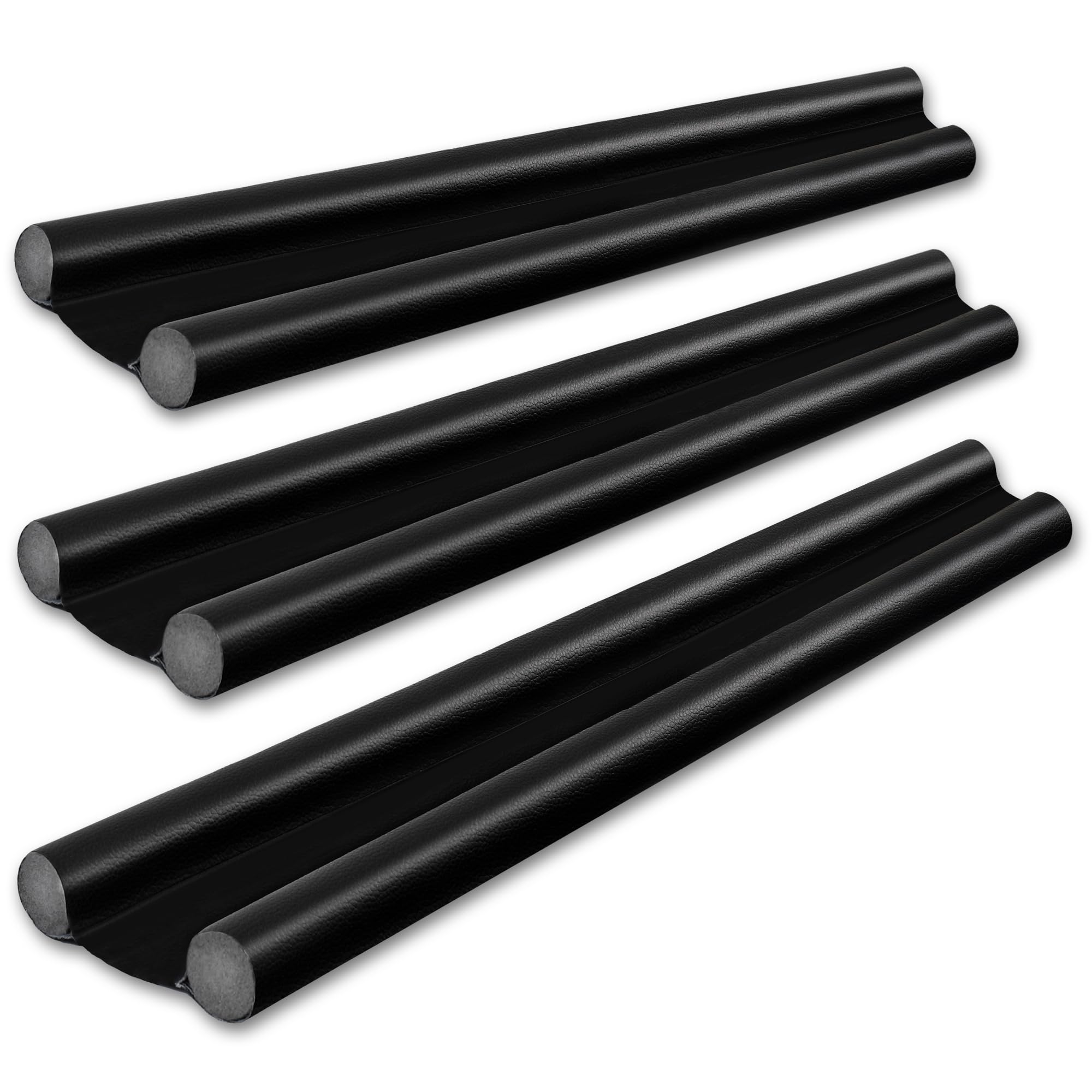 Gucass 3 Paraspifferi per Porte, 96 cm Paraspifferi Porta Blindata- Isolamento Acustico, Riduzione Freddo/Calore, Antivento, Luce, Polvere, Insetti, Guarnizione Porta Blindata, Nero