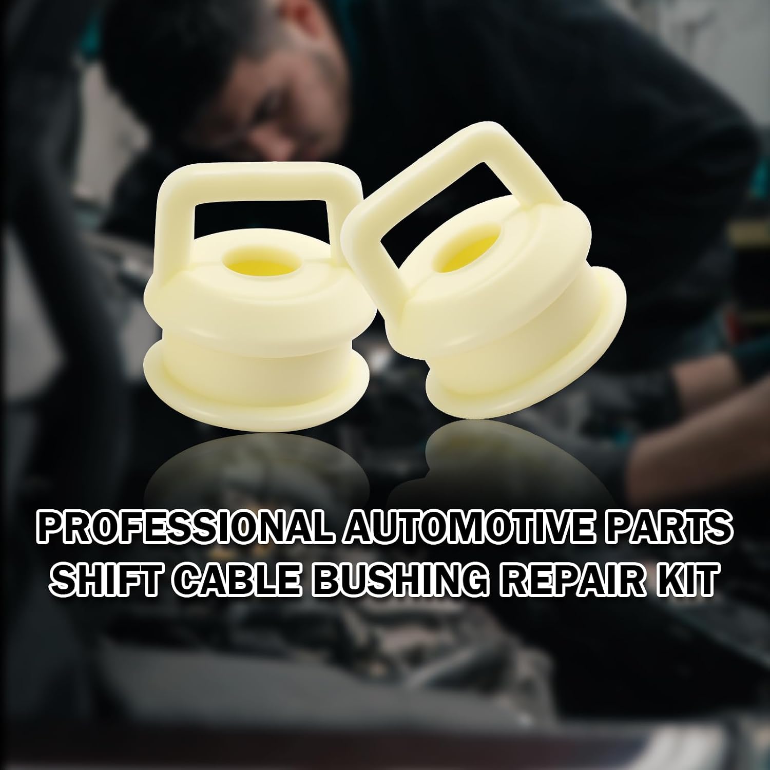 2PCS Shift Cable Bushing Repair Kit,High-Strength Shifter Bushing Replacement Compatible with Cadillac/Chevrolet/GMC,Transmission Shift Linkage Repair Kit OEM#14092