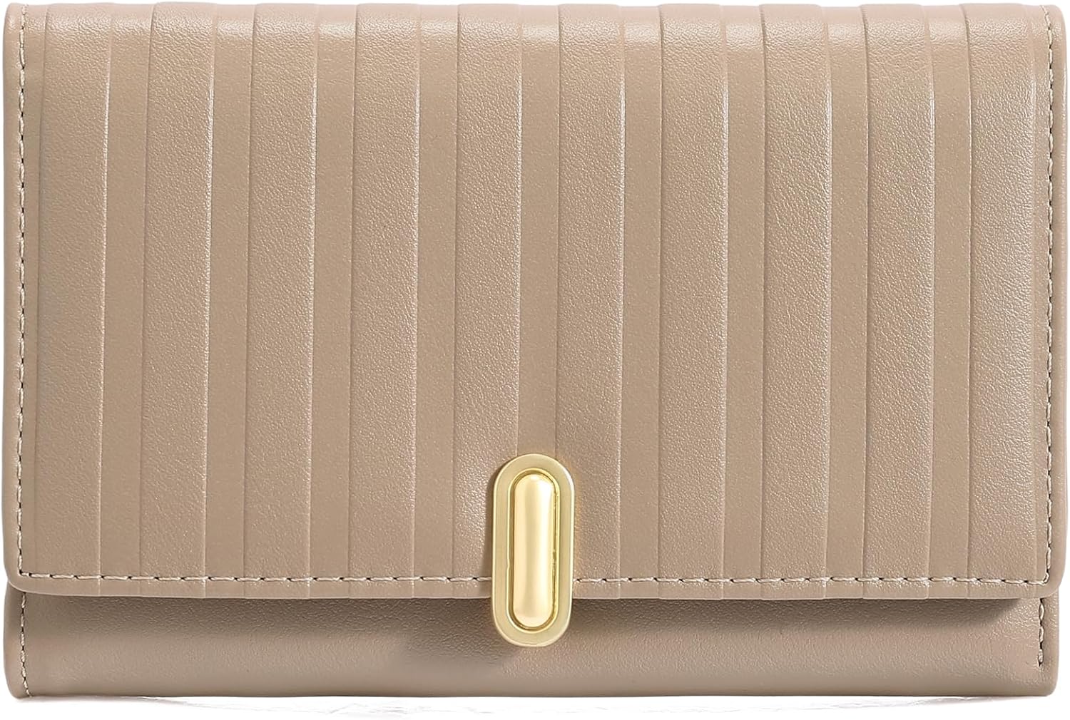 GOIACII Wallets for Women Small Leather Purse Card Holder Wallet Khaki