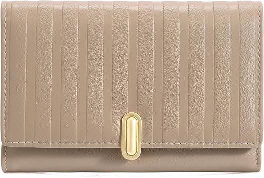 GOIACII Wallets for Women Small Leather Purse Card Holder Wallet Khaki