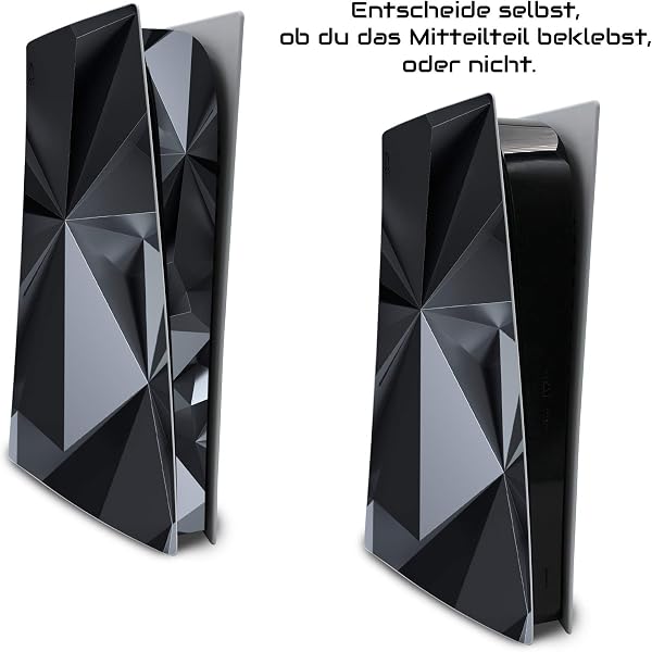 Finest Folia Pellicola protettiva compatibile con PS5 Sticker Custodia per Giochi Console Caso Adesivo Vinile Pellicola Protettiva Anti Graffio Design Cover RX040 (Disc Edition, N. 3 Poligono Nero) - 4