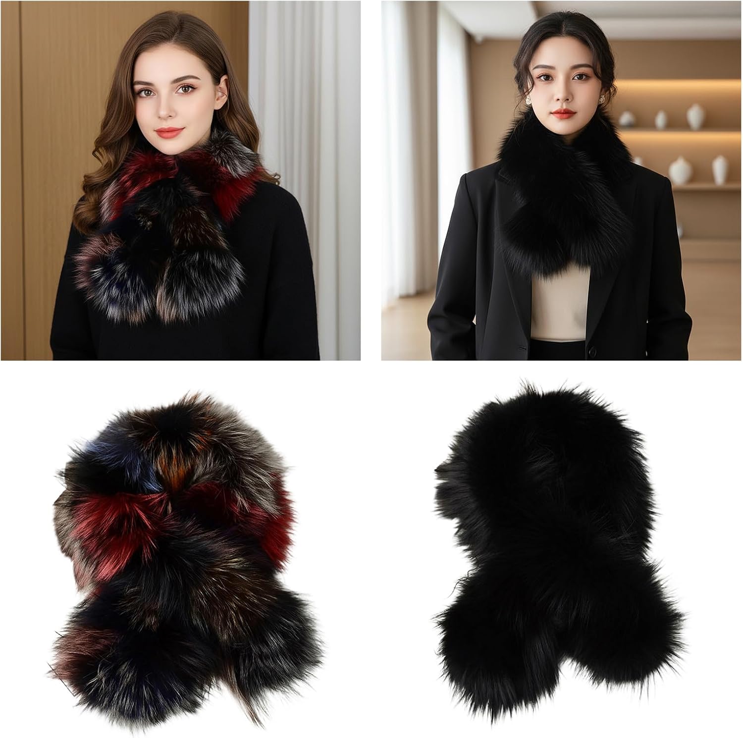 Design Plush Scarf Neck Warmer Soft Comfortable Fashion Neckerchief Winter Accessory For Women Lady
