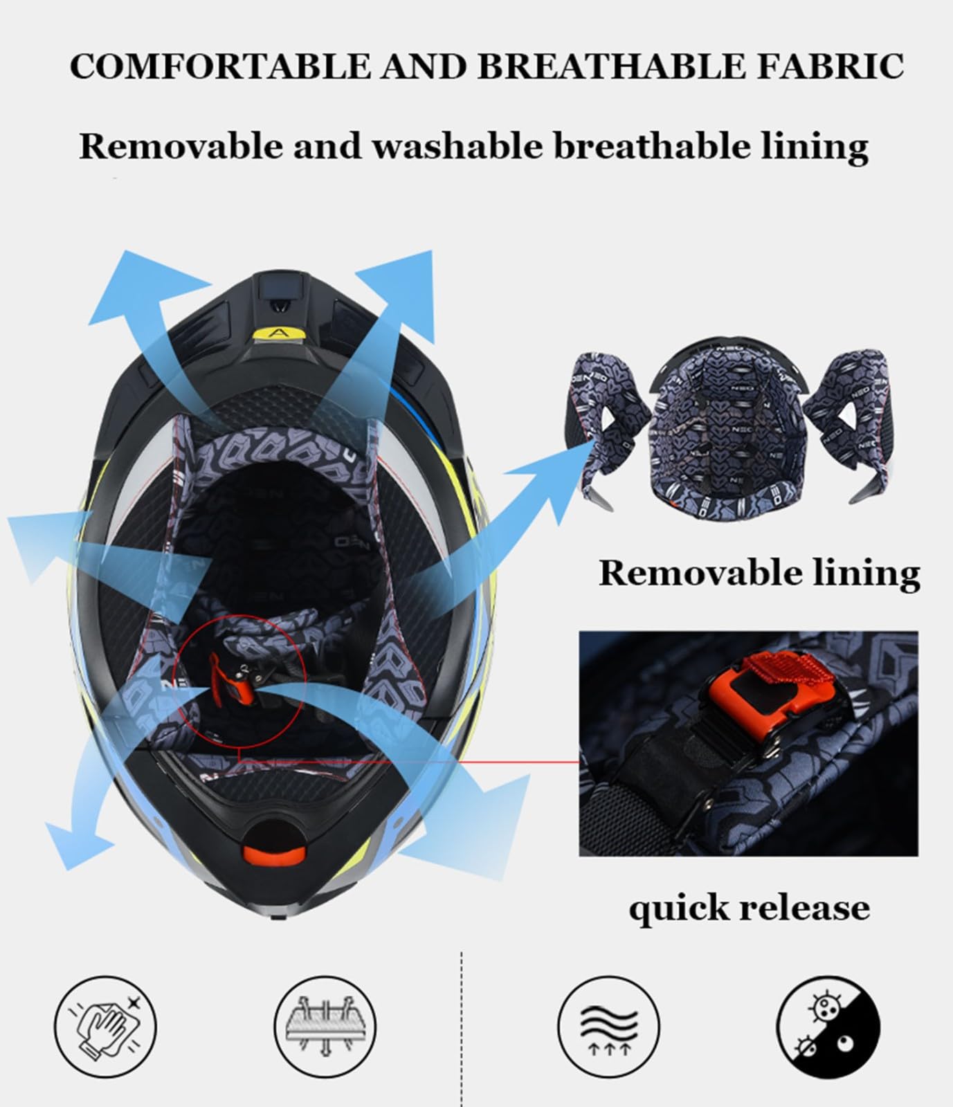 Klapphelm mit Sonnenblende Bluetooth Motorradhelm Helm Motorrad Klapphelm Motorradhelm ECE Zertifiziert Integralhelme Mit Doppelvisier Motorradhelm Klappbar Für Herren Damen