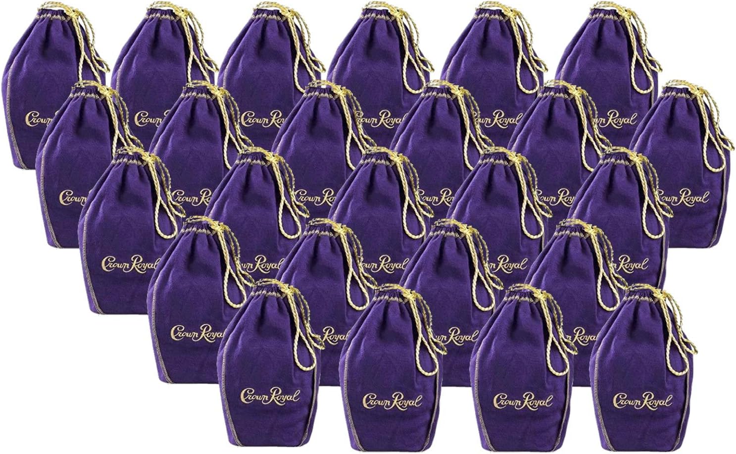 Crown Royal Purple Bag Gold Drawstring Bulk