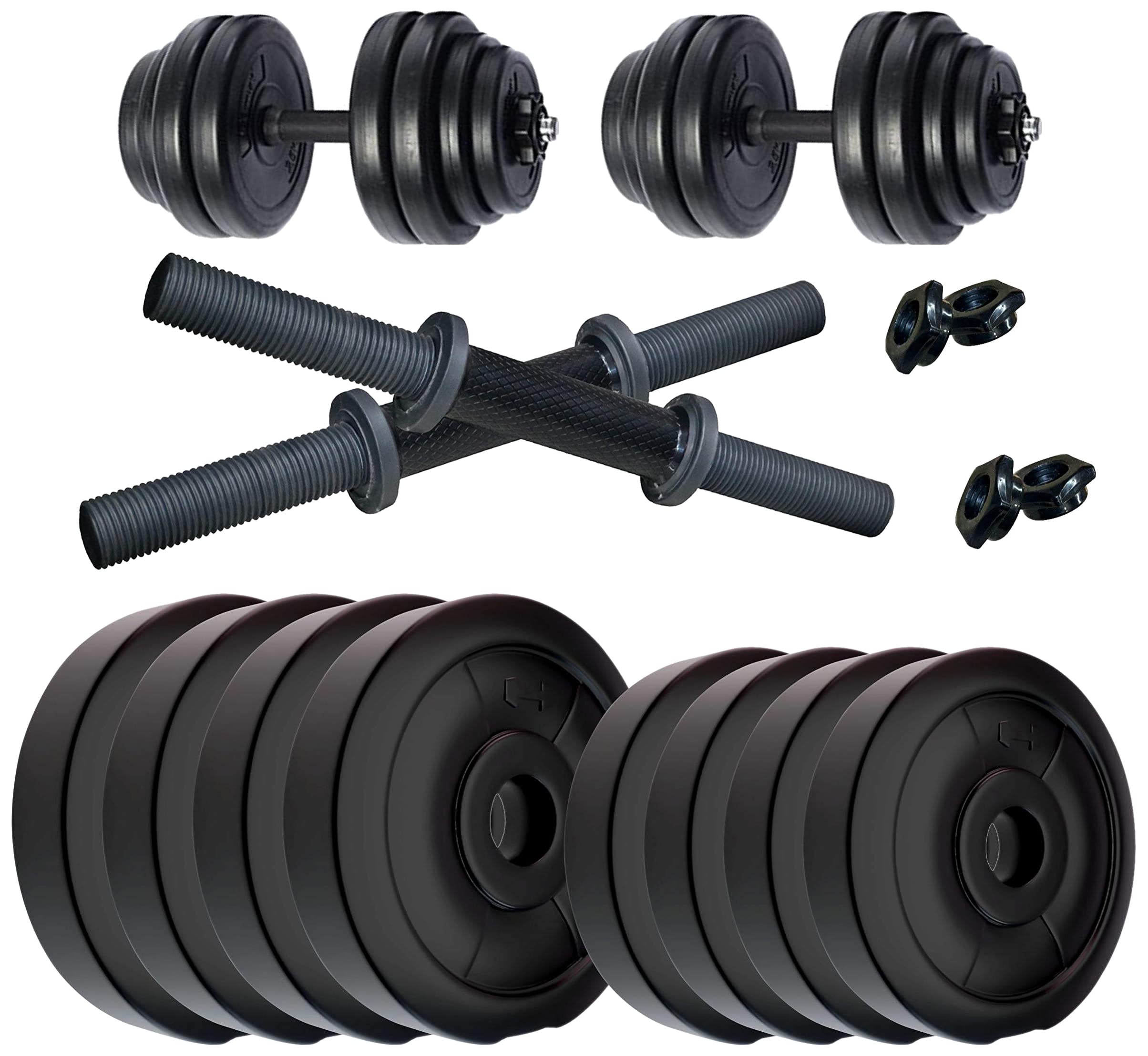 Kore K-DM-DRB-16kg-Combo 16 Dumbbells Kit, Polyvinyl Chloride (PVC);Rubber, Black (B078K8FTQQ) Amazon Price History, Amazon Price Tracker