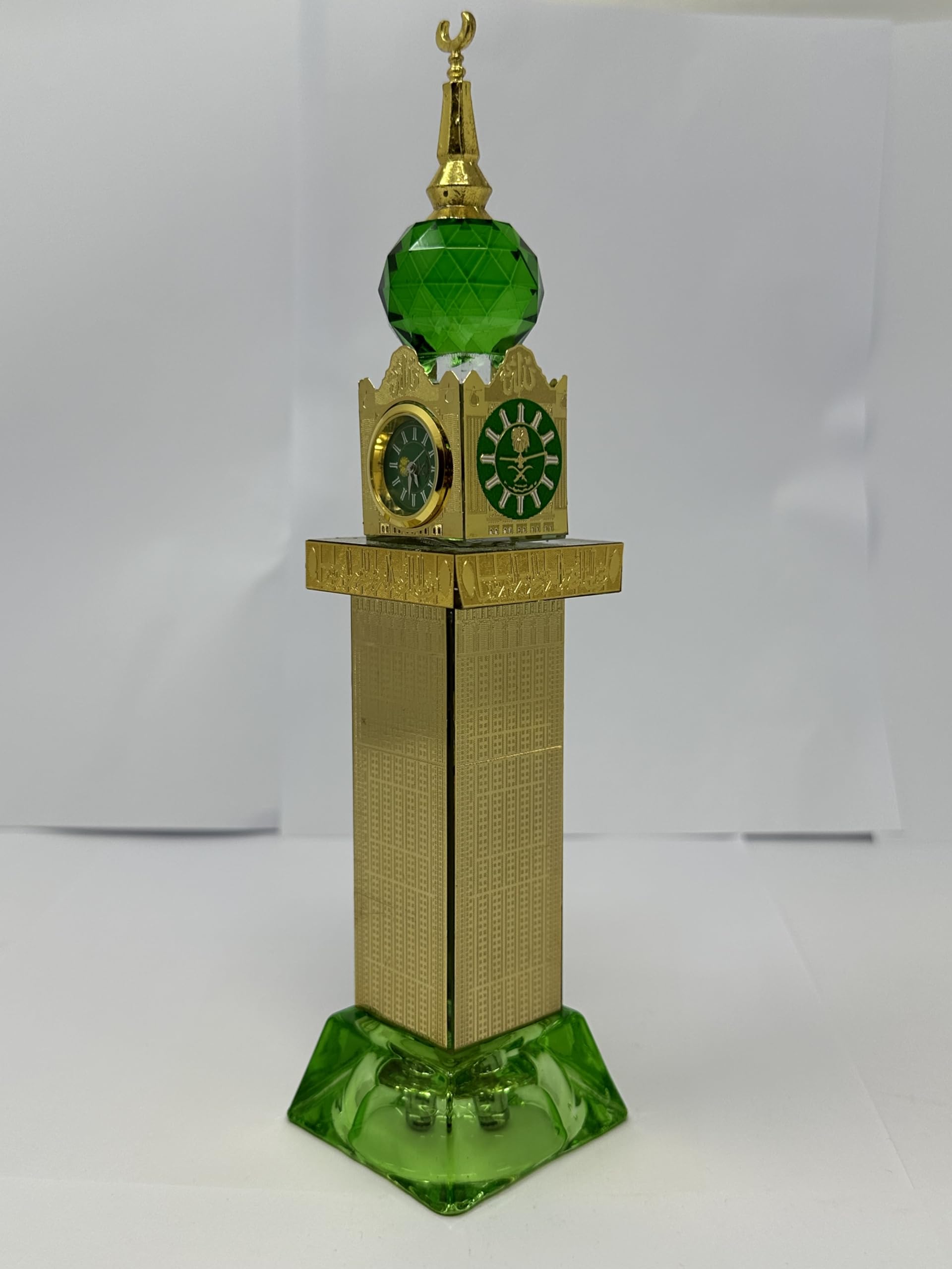 JAYOGLA Authentic Makkah Royal Clock Tower Souvenir - 21cm Miniature Replica - Elegant Home And Office Decor, Iconic Symbol Of Saudi Arabia