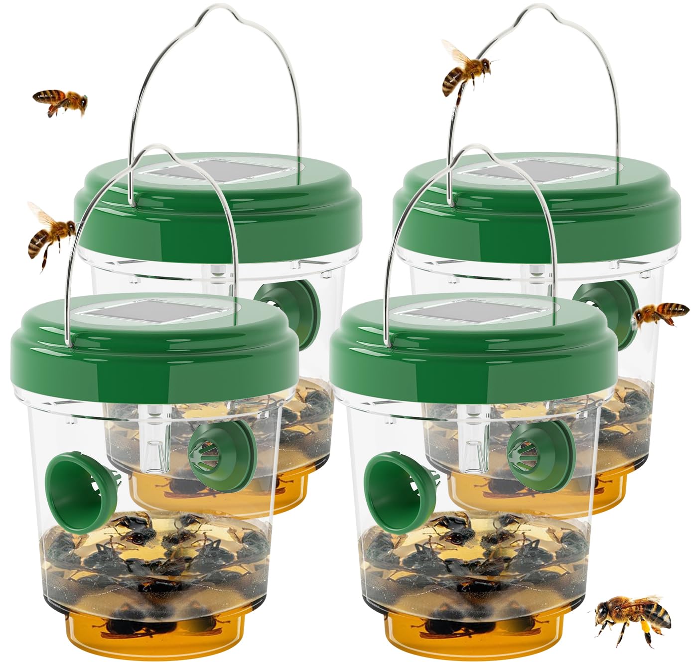 View 1 of Jiermadun Wasp Traps Outdoor Hanging, 4 Packs
