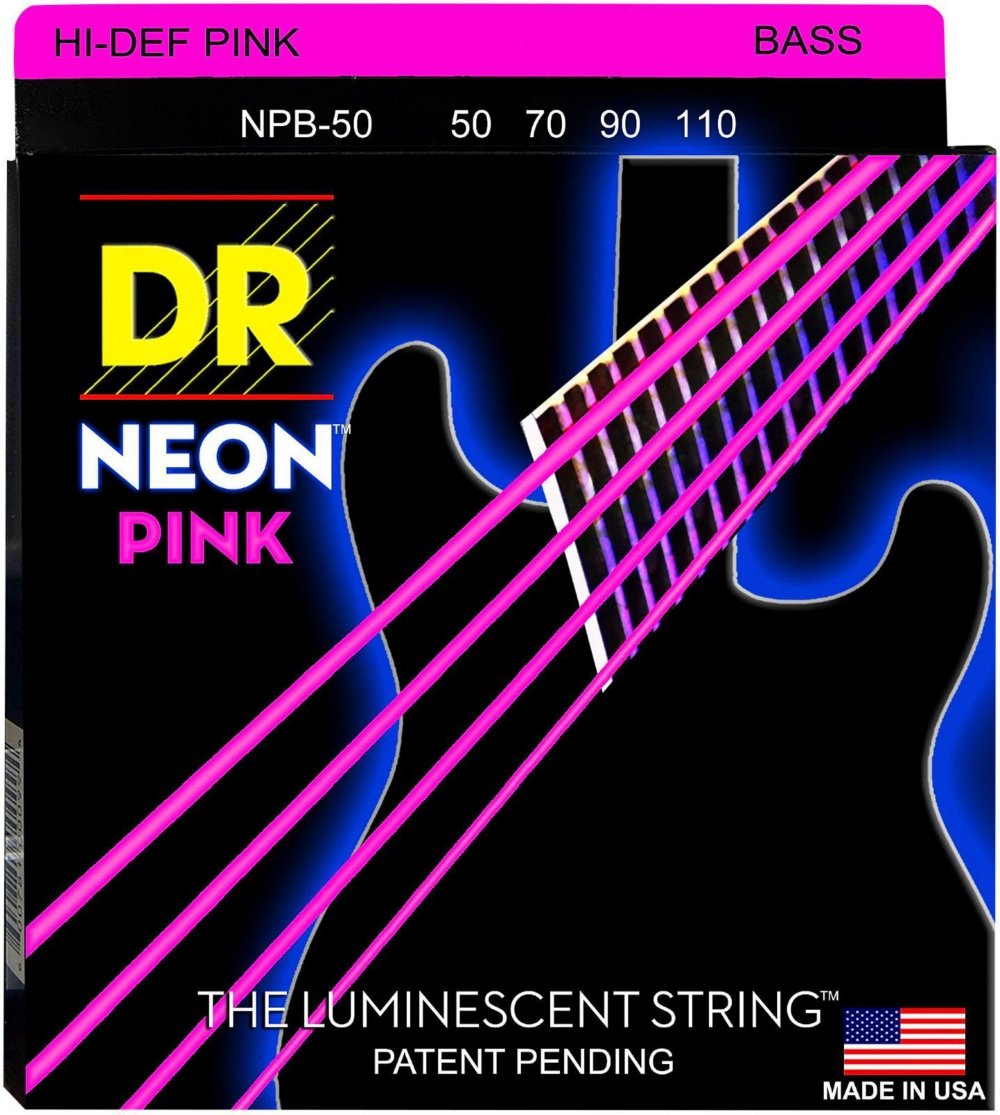 Dr B NPB 50 Neon HiDef Heavy String Pink