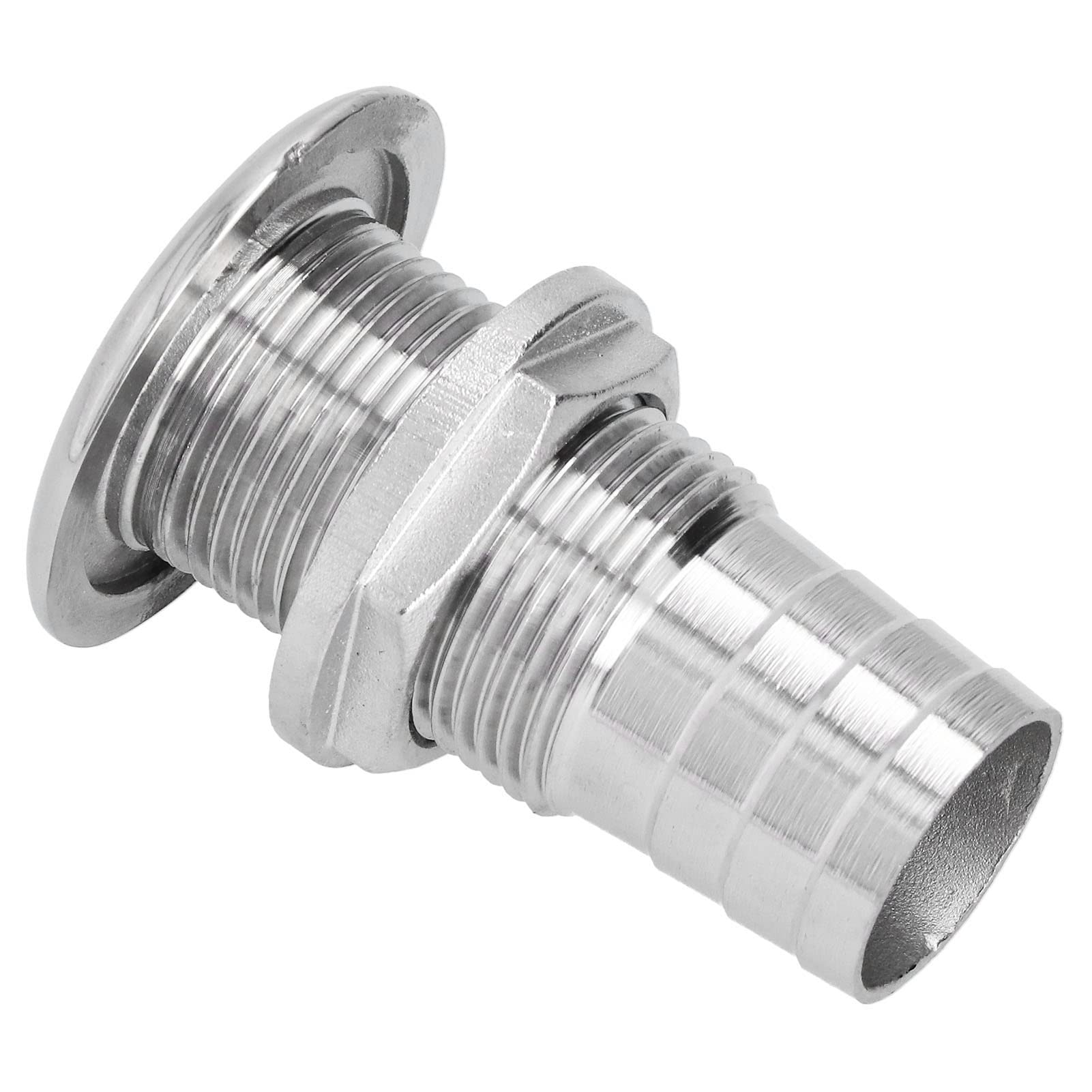 Boat Accessories 316 Stainless Steel Boat Water Drain Fitting 1 inch Outlet Water Drainage Plug Thru Hull Fitting ​for Marine Boat Yacht