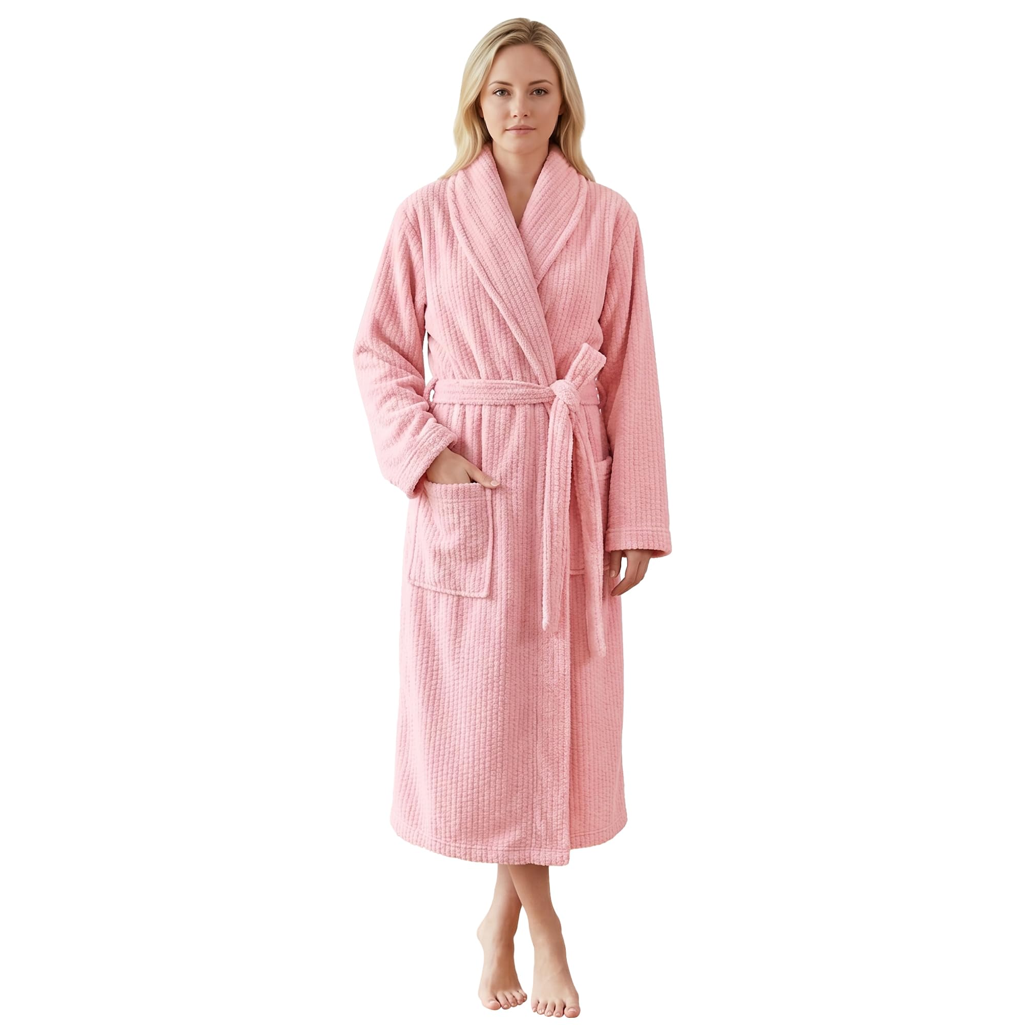 PJGGZ Women's Shawl Collar Bathrobe