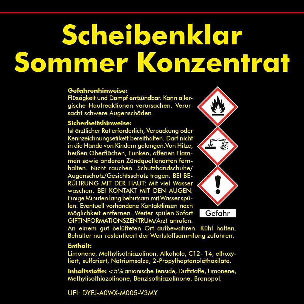 ABACUS® Reiniger Scheibenwaschanlagen, Scheibenreiniger Konzentrat Sommer, Scheibenwaschanlagen Konzentrat, Scheibenwischanlage Reiniger, Scheibenreiniger Sommer – Scheibenreiniger Konzentrat 5 Liter