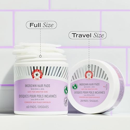 Miniatura 7 de First Aid Beauty Almohadillas para el cabello encarnadas con BHA y AHA  El tratamiento diario alivia las quemaduras de maquinilla de afeitar