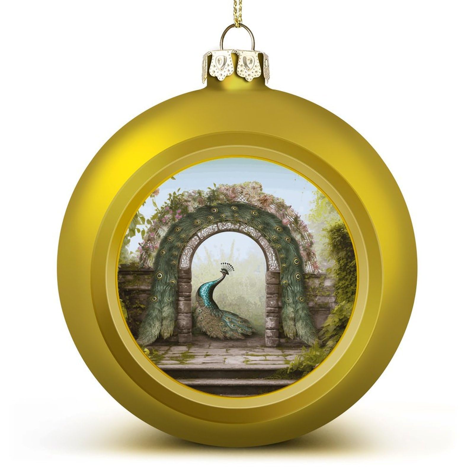 Paon de Noël incassable haute finition pour grand sapin