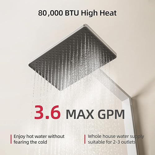 Miniatura 2 de MIZUDO Calentador de agua sin tanque de propano para interiores, máximo 3.6 GPM 80,000 BTU certificado CSA 34 pulgadas NPT On Demand Calentador de