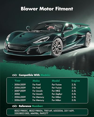 Vista 277 de SCITOO 700188 Reemplazo del motor del ventilador HVAC con jaula de ventilador para Toyota Tacoma 2005-2015, reemplazo OE - 87103-04043, 87103-04044