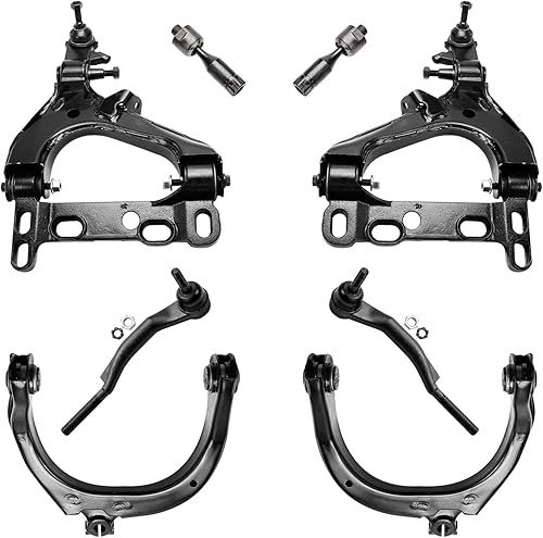 Miniatura 1063 de Detroit Axle - Kit de brazos de control de extremo delantero RWD para Dodge Ram 03-06 2500 3500, 2 brazos de control superior con rótula 2 varillas